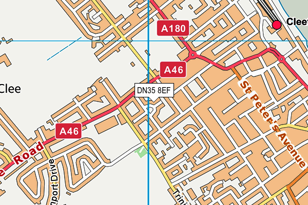 DN35 8EF map - OS VectorMap District (Ordnance Survey)