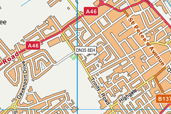 DN35 8EH map - OS VectorMap District (Ordnance Survey)