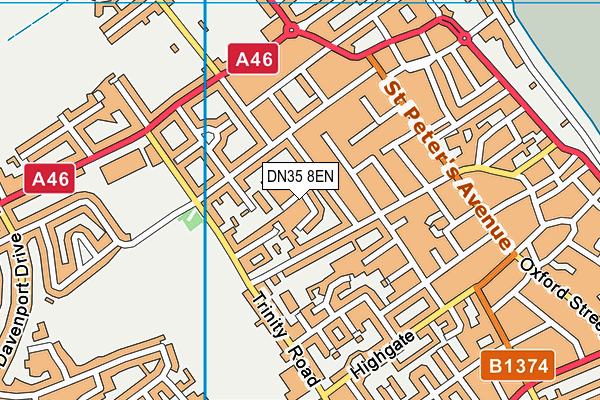 DN35 8EN map - OS VectorMap District (Ordnance Survey)