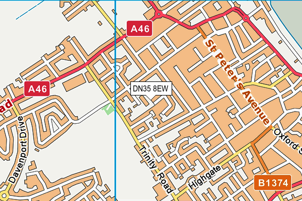 DN35 8EW map - OS VectorMap District (Ordnance Survey)