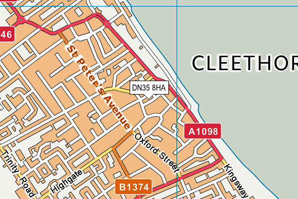 DN35 8HA map - OS VectorMap District (Ordnance Survey)