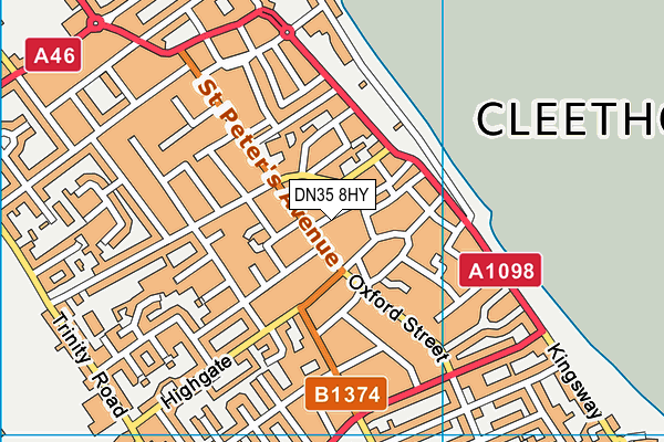 DN35 8HY map - OS VectorMap District (Ordnance Survey)