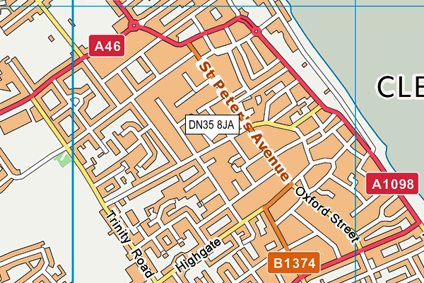 DN35 8JA map - OS VectorMap District (Ordnance Survey)