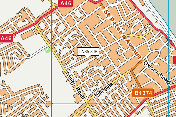 DN35 8JB map - OS VectorMap District (Ordnance Survey)