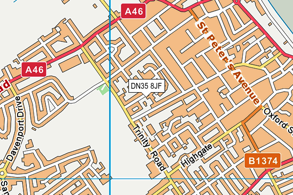 DN35 8JF map - OS VectorMap District (Ordnance Survey)