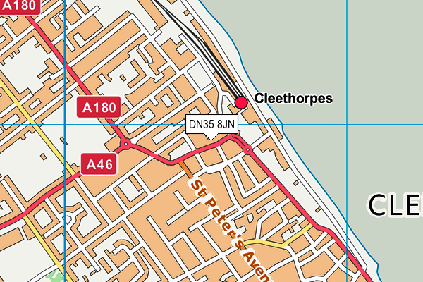 Map of THE HIVE CLEETHORPES LIMITED at district scale