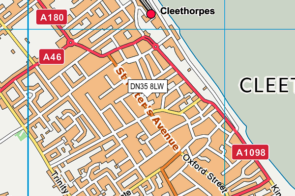 St Peter's CofE Primary School map (DN35 8LW) - OS VectorMap District (Ordnance Survey)