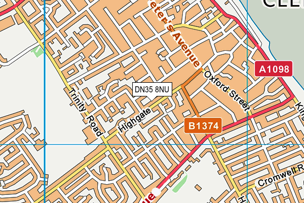 DN35 8NU map - OS VectorMap District (Ordnance Survey)