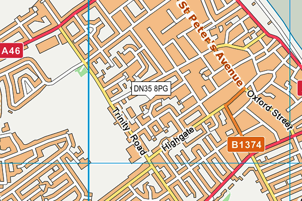 DN35 8PG map - OS VectorMap District (Ordnance Survey)