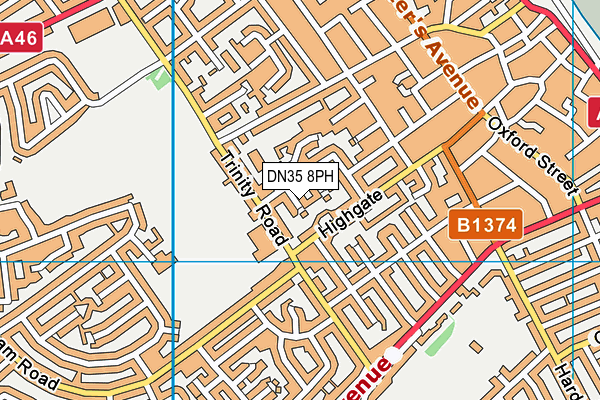 DN35 8PH map - OS VectorMap District (Ordnance Survey)