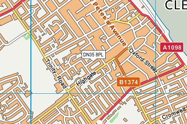 DN35 8PL map - OS VectorMap District (Ordnance Survey)