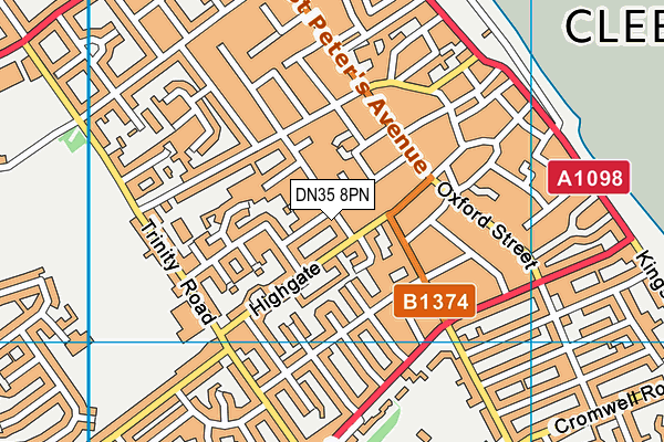 DN35 8PN map - OS VectorMap District (Ordnance Survey)
