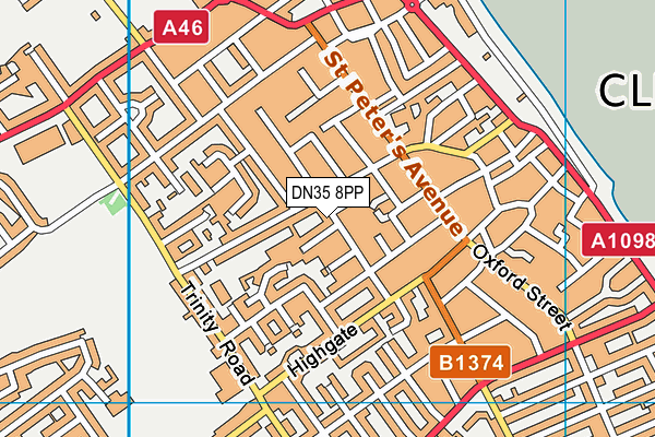 DN35 8PP map - OS VectorMap District (Ordnance Survey)