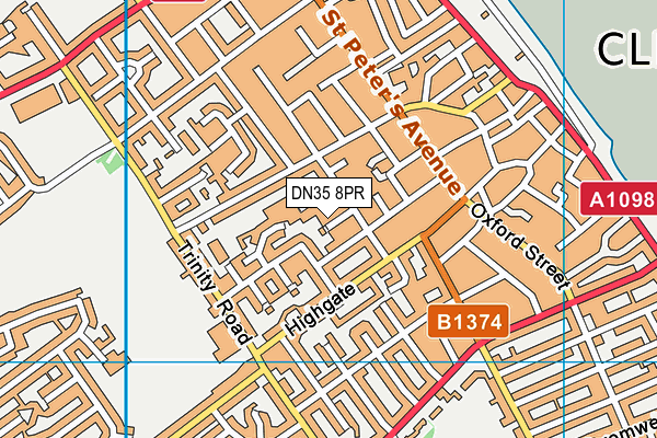 DN35 8PR map - OS VectorMap District (Ordnance Survey)