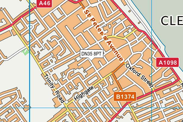 DN35 8PT map - OS VectorMap District (Ordnance Survey)