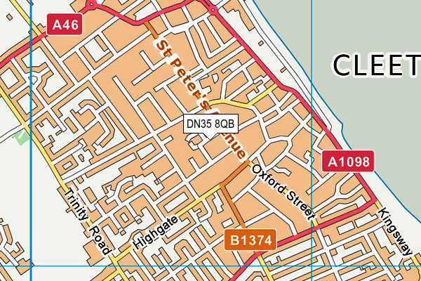 DN35 8QB map - OS VectorMap District (Ordnance Survey)