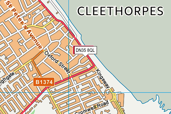 Map of CLEETHORPES HAIR LOUNGE LTD at district scale