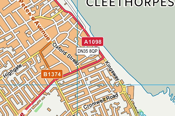 DN35 8QP map - OS VectorMap District (Ordnance Survey)