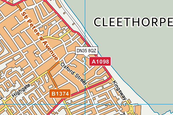 DN35 8QZ map - OS VectorMap District (Ordnance Survey)