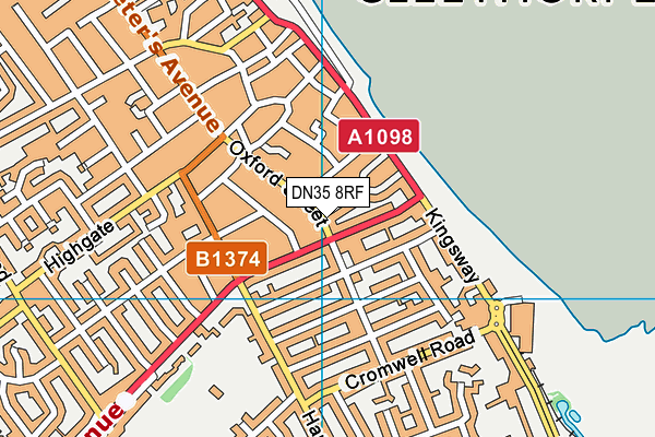 DN35 8RF map - OS VectorMap District (Ordnance Survey)