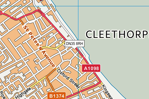 DN35 8RH map - OS VectorMap District (Ordnance Survey)