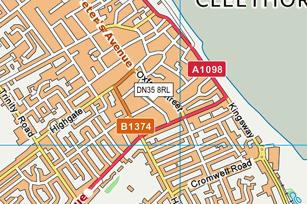 DN35 8RL map - OS VectorMap District (Ordnance Survey)