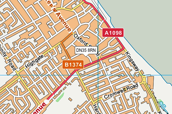 DN35 8RN map - OS VectorMap District (Ordnance Survey)