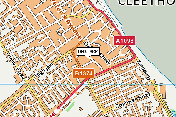 DN35 8RP map - OS VectorMap District (Ordnance Survey)