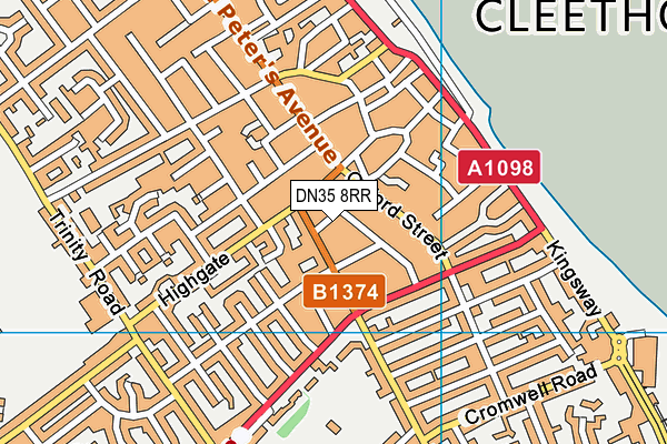 DN35 8RR map - OS VectorMap District (Ordnance Survey)