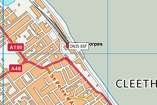 DN35 8SF map - OS VectorMap District (Ordnance Survey)