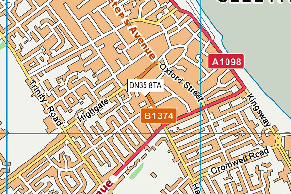 DN35 8TA map - OS VectorMap District (Ordnance Survey)