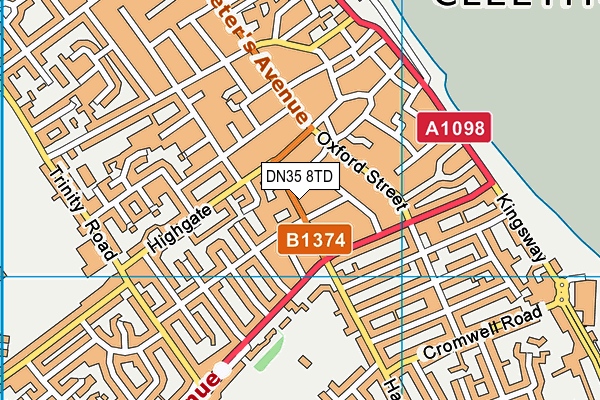 DN35 8TD map - OS VectorMap District (Ordnance Survey)
