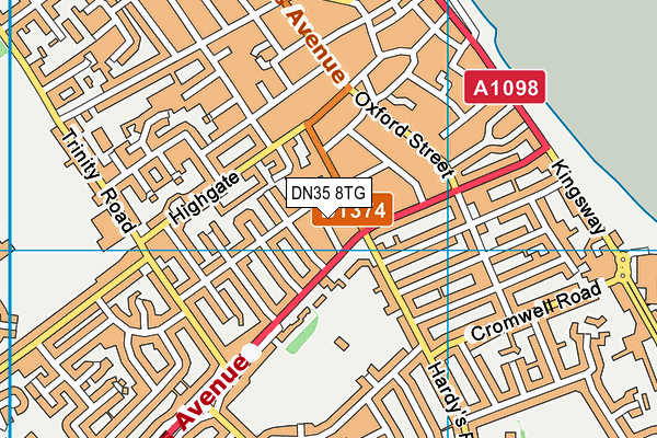 DN35 8TG map - OS VectorMap District (Ordnance Survey)