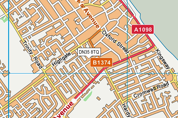 DN35 8TQ map - OS VectorMap District (Ordnance Survey)