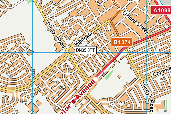 DN35 8TT map - OS VectorMap District (Ordnance Survey)