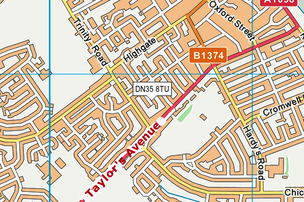DN35 8TU map - OS VectorMap District (Ordnance Survey)