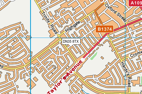 DN35 8TX map - OS VectorMap District (Ordnance Survey)