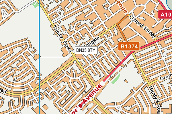 DN35 8TY map - OS VectorMap District (Ordnance Survey)