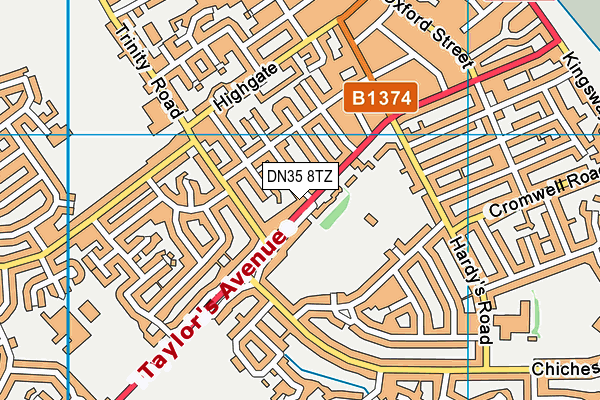 DN35 8TZ map - OS VectorMap District (Ordnance Survey)