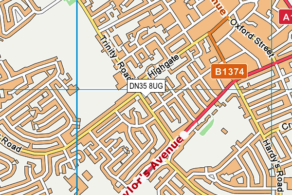 DN35 8UG map - OS VectorMap District (Ordnance Survey)