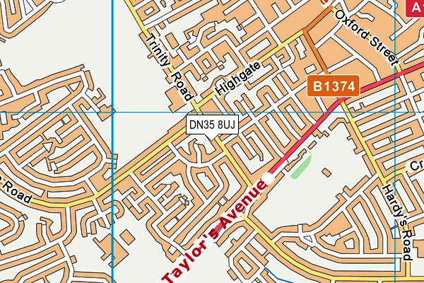 DN35 8UJ map - OS VectorMap District (Ordnance Survey)