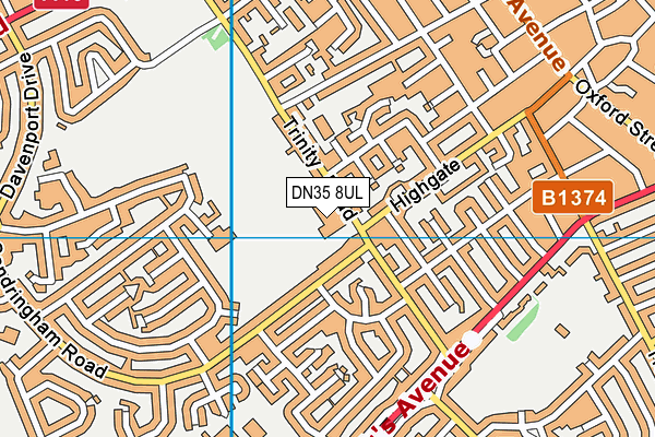 Thrunscoe Primary Academy map (DN35 8UL) - OS VectorMap District (Ordnance Survey)