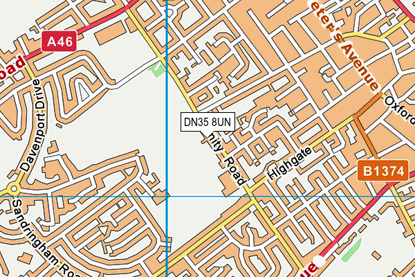 The Trin Centre map (DN35 8UN) - OS VectorMap District (Ordnance Survey)