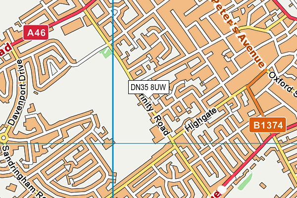 DN35 8UW map - OS VectorMap District (Ordnance Survey)