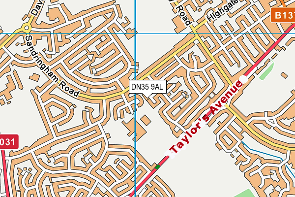 DN35 9AL map - OS VectorMap District (Ordnance Survey)