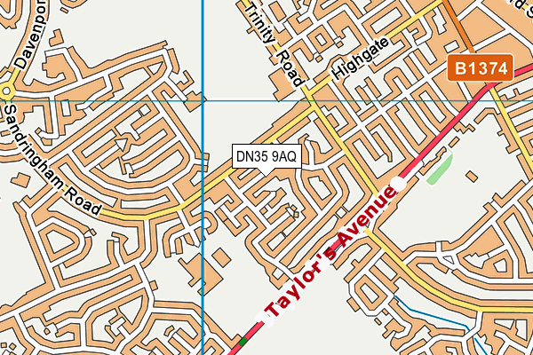 DN35 9AQ map - OS VectorMap District (Ordnance Survey)