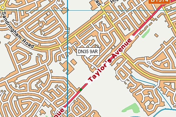 DN35 9AR map - OS VectorMap District (Ordnance Survey)