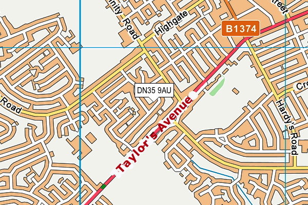 DN35 9AU map - OS VectorMap District (Ordnance Survey)