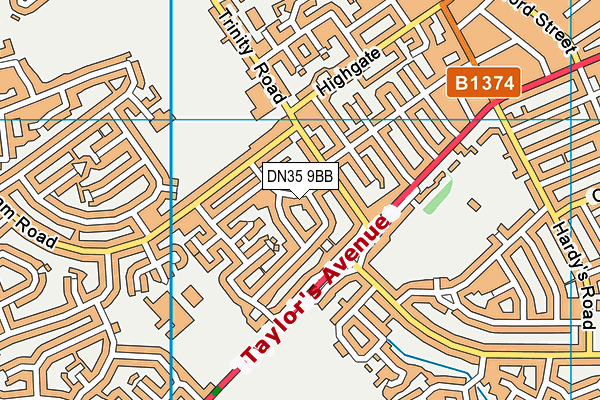 DN35 9BB map - OS VectorMap District (Ordnance Survey)