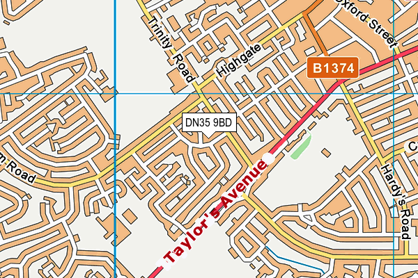 DN35 9BD map - OS VectorMap District (Ordnance Survey)
